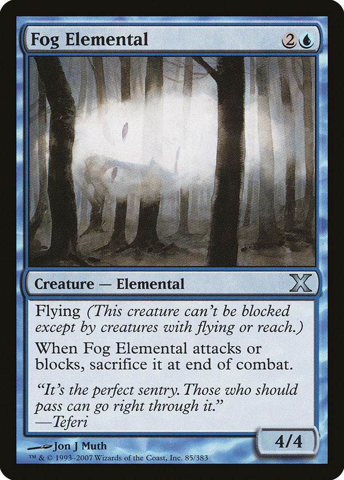 Fog Elemental [Tenth Edition] Magic: The Gathering