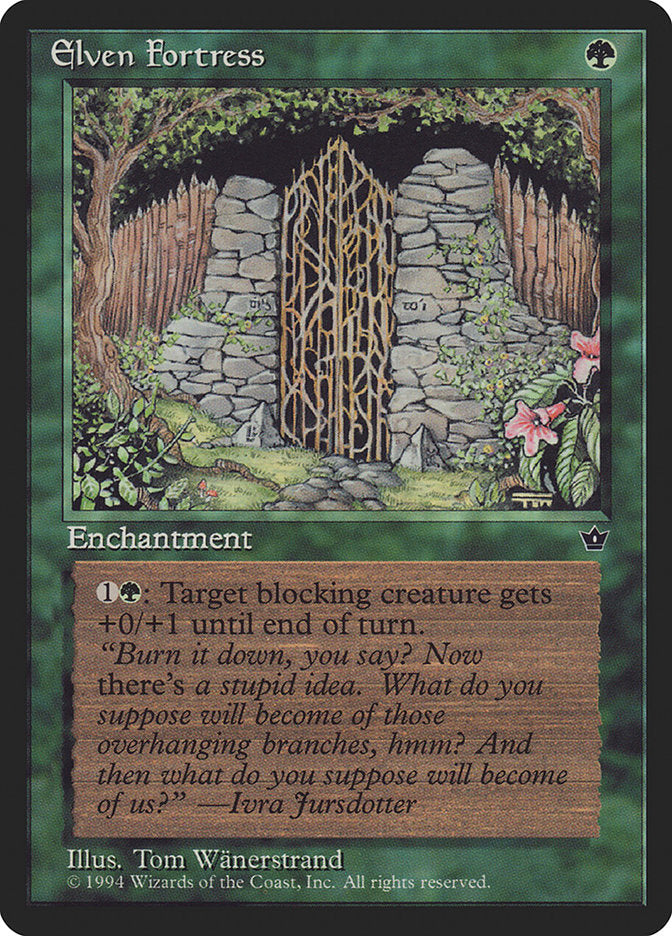 Elven Fortress (Tom Wanerstrand) [Fallen Empires] Magic: The Gathering