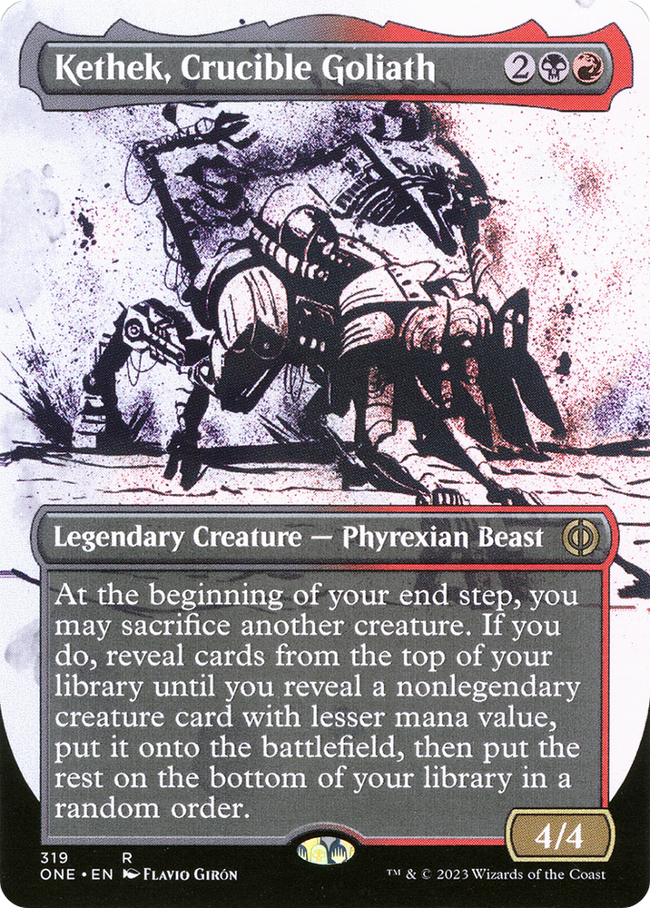 Kethek, Crucible Goliath (Borderless Ichor) [Phyrexia: All Will Be One] Magic: The Gathering
