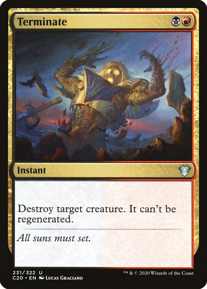 Terminate [Commander 2020] Magic: The Gathering