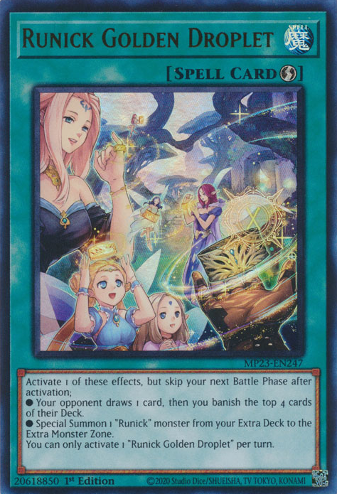 Runick Golden Droplet [MP23-EN247] Ultra Rare Yu-Gi-Oh!