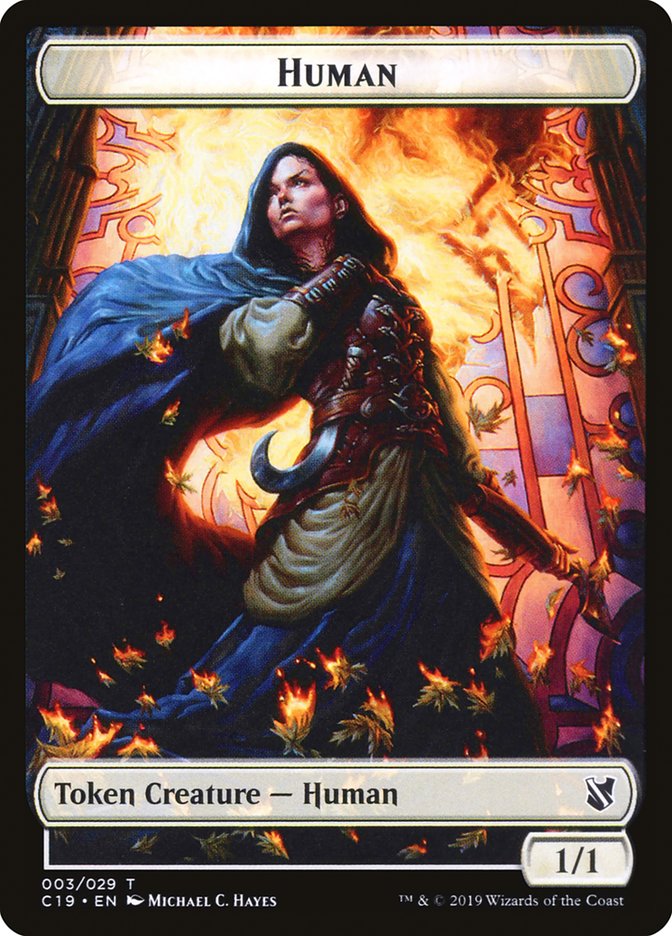 Drake // Human Double-Sided Token [Commander 2019 Tokens] Magic: The Gathering