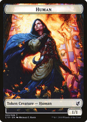 Drake // Human Double-Sided Token [Commander 2019 Tokens] Magic: The Gathering