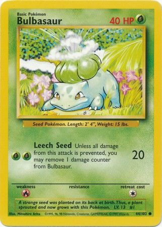 Bulbasaur (44/102) [Base Set Unlimited] Pokémon