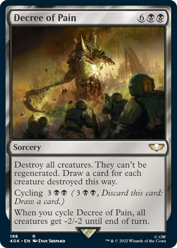 Decree of Pain (Surge Foil) [Warhammer 40,000] Magic: The Gathering