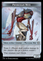 Phyrexian Mite (011) // Phyrexian Germ Double-Sided Token [Phyrexia: All Will Be One Commander Tokens] Magic: The Gathering