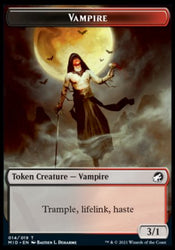 Clue // Vampire Double-Sided Token [Innistrad: Midnight Hunt Tokens] Magic: The Gathering