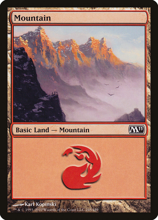 Mountain (245) [Magic 2011] Magic: The Gathering