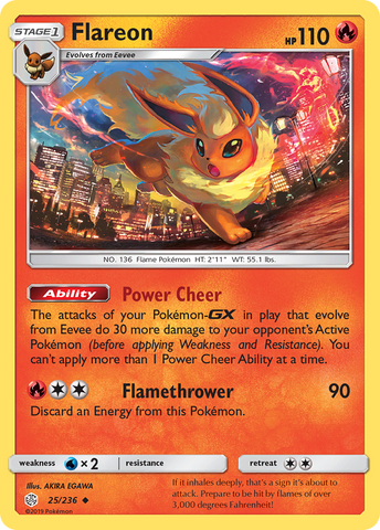 Flareon (25/236) [Sun & Moon: Cosmic Eclipse] Pokémon