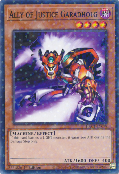 Ally of Justice Garadholg (Duel Terminal) [HAC1-EN078] Common Yu-Gi-Oh!