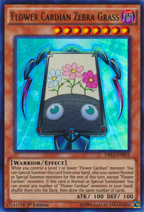 Flower Cardian Zebra Grass [DRL3-EN032] Ultra Rare Yu-Gi-Oh!