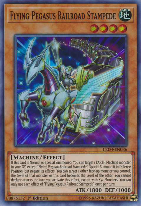 Flying Pegasus Railroad Stampede [LED4-EN036] Super Rare Yu-Gi-Oh!