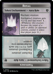 Copy // Royal Role / Virtuous Role Double-Sided Token [Wilds of Eldraine Commander Tokens] Magic: The Gathering