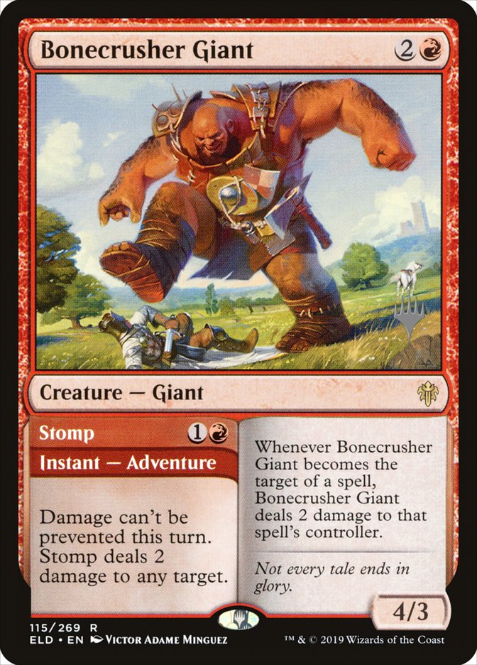 Bonecrusher Giant // Stomp (Promo Pack) [Throne of Eldraine Promos] Magic: The Gathering