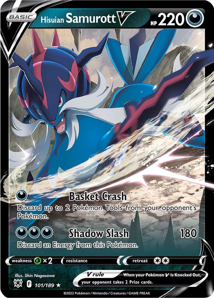 Hisuian Samurott V (101/189) [Sword & Shield: Astral Radiance] Pokémon