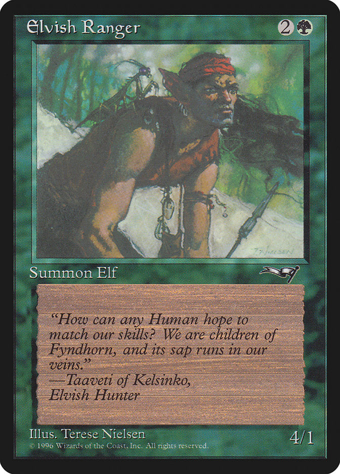 Elvish Ranger (Insect on Back) [Alliances] Magic: The Gathering