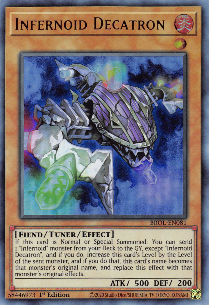 Infernoid Decatron [BROL-EN081] Ultra Rare Yu-Gi-Oh!