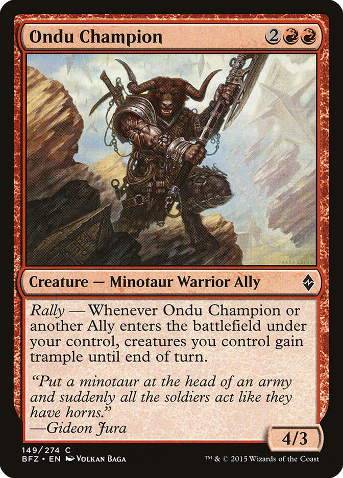 Ondu Champion [Battle for Zendikar] Magic: The Gathering