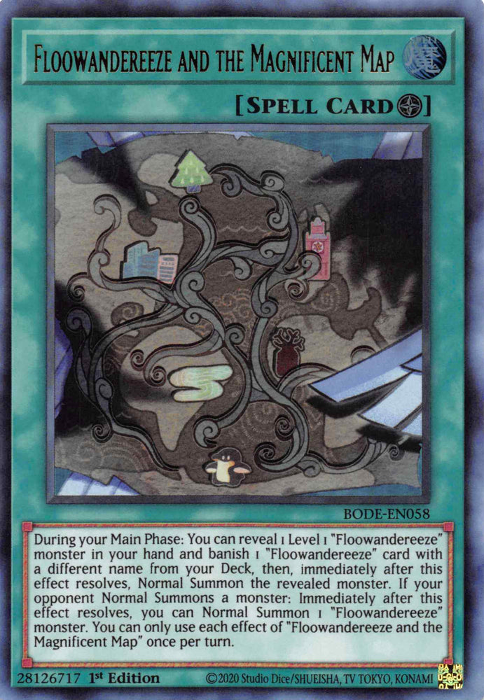 Floowandereeze and the Magnificent Map [BODE-EN058] Ultra Rare Yu-Gi-Oh!
