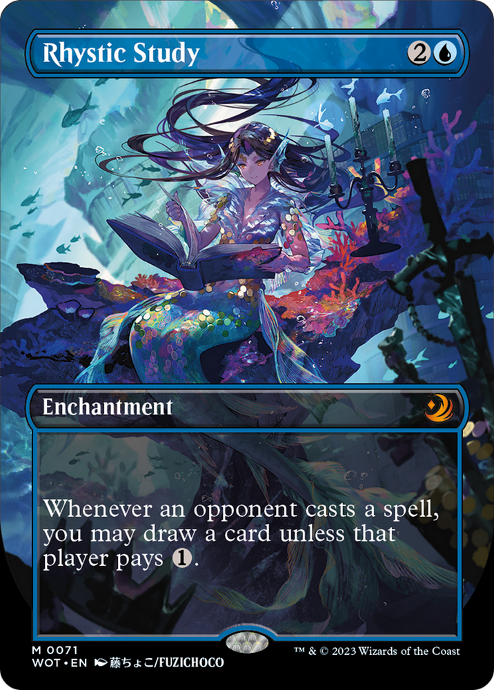 Rhystic Study (Anime Borderless) [Wilds of Eldraine: Enchanting Tales] Magic: The Gathering