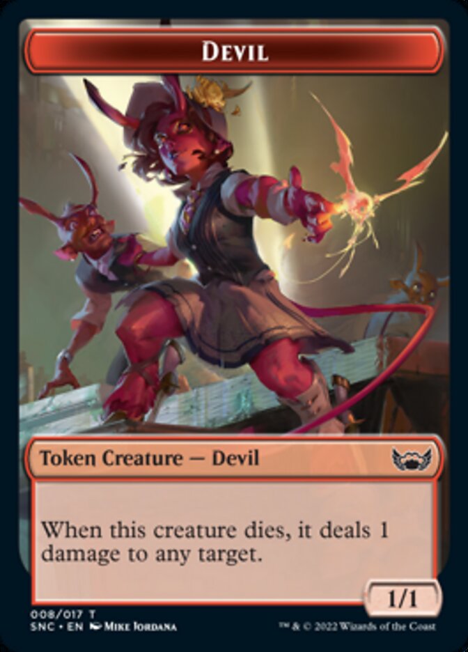 Devil // Wizard Double-Sided Token [Streets of New Capenna Tokens] Magic: The Gathering