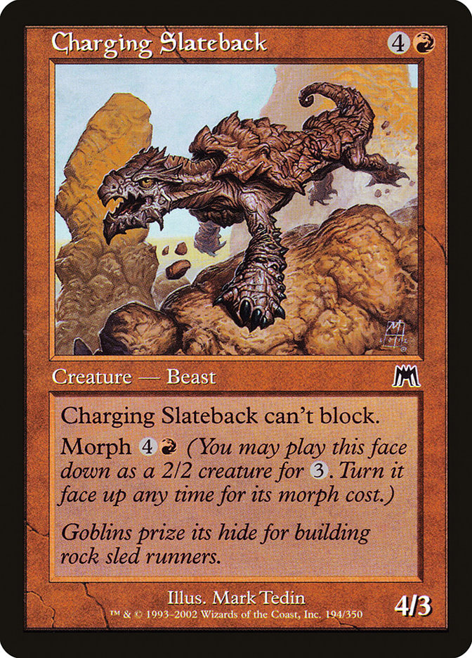 Charging Slateback [Onslaught] Magic: The Gathering