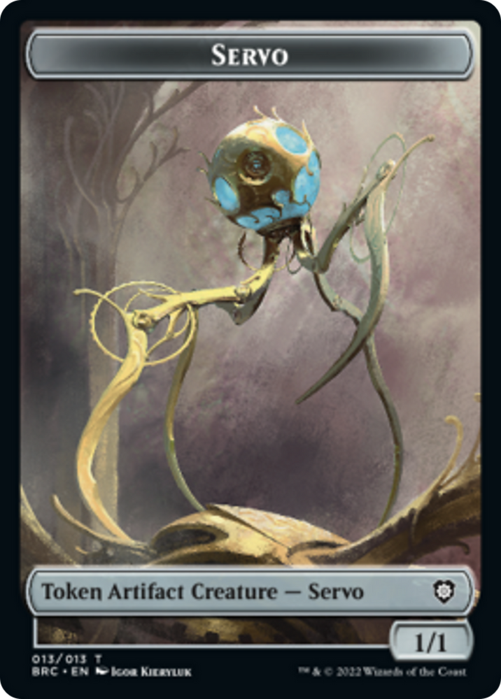 Servo // Powerstone Double-Sided Token [The Brothers' War Commander Tokens] Magic: The Gathering