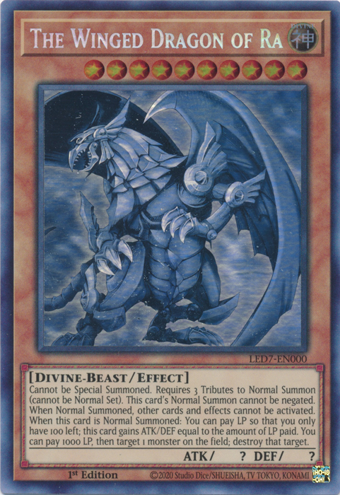The Winged Dragon of Ra (Ghost Rare) [LED7-EN000] Ghost Rare Yu-Gi-Oh!