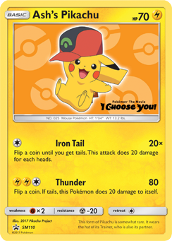 Ash's Pikachu (SM110) [Sun & Moon: Black Star Promos] Pokémon