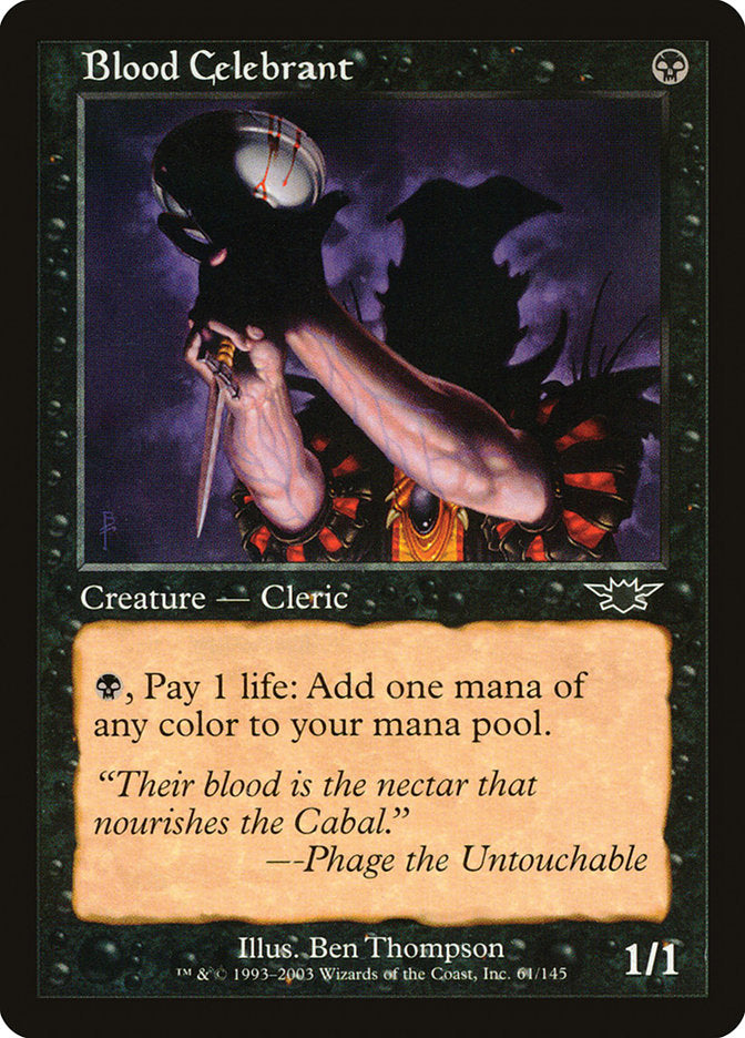 Blood Celebrant [Legions] Magic: The Gathering