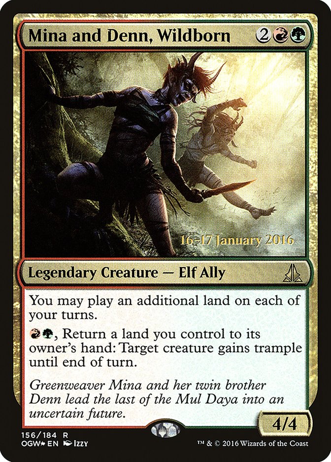 Mina and Denn, Wildborn [Oath of the Gatewatch Prerelease Promos] Magic: The Gathering