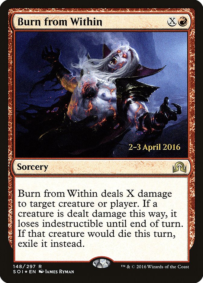 Burn from Within [Shadows over Innistrad Prerelease Promos] Magic: The Gathering