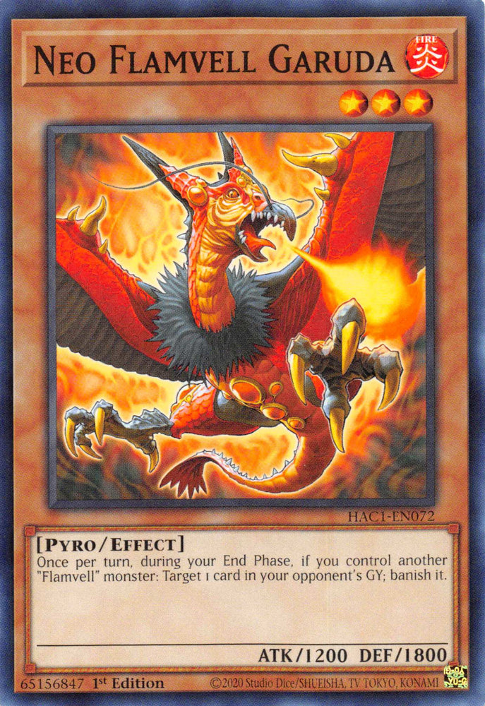 Neo Flamvell Garuda [HAC1-EN072] Common Yu-Gi-Oh!