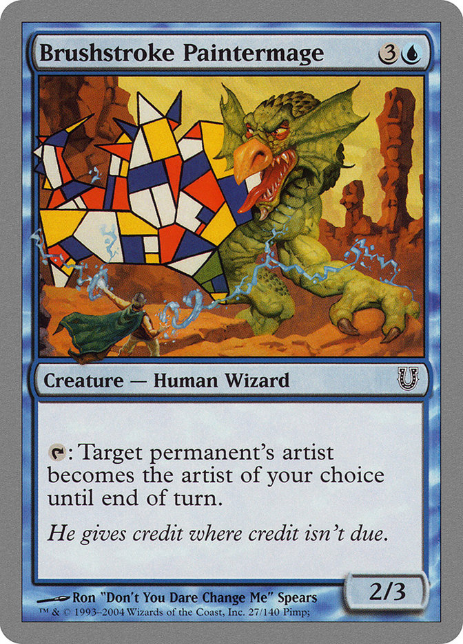 Brushstroke Paintermage [Unhinged] Magic: The Gathering
