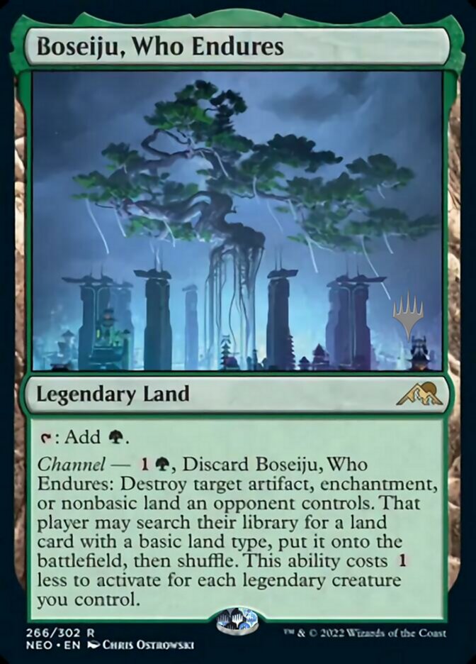 Boseiju, Who Endures (Promo Pack) [Kamigawa: Neon Dynasty Promos] Magic: The Gathering