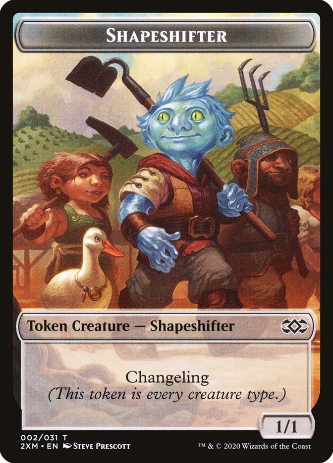 Myr (007) // Shapeshifter Double-Sided Token [Double Masters Tokens] Magic: The Gathering