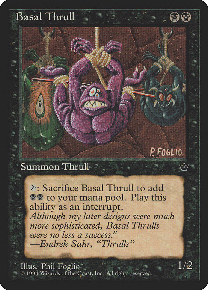 Basal Thrull (Phil Foglio) [Fallen Empires] Magic: The Gathering