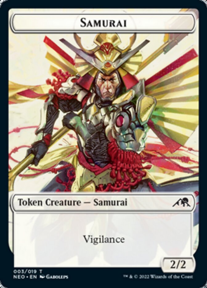 Samurai // Pilot Double-Sided Token [Kamigawa: Neon Dynasty Tokens] Magic: The Gathering
