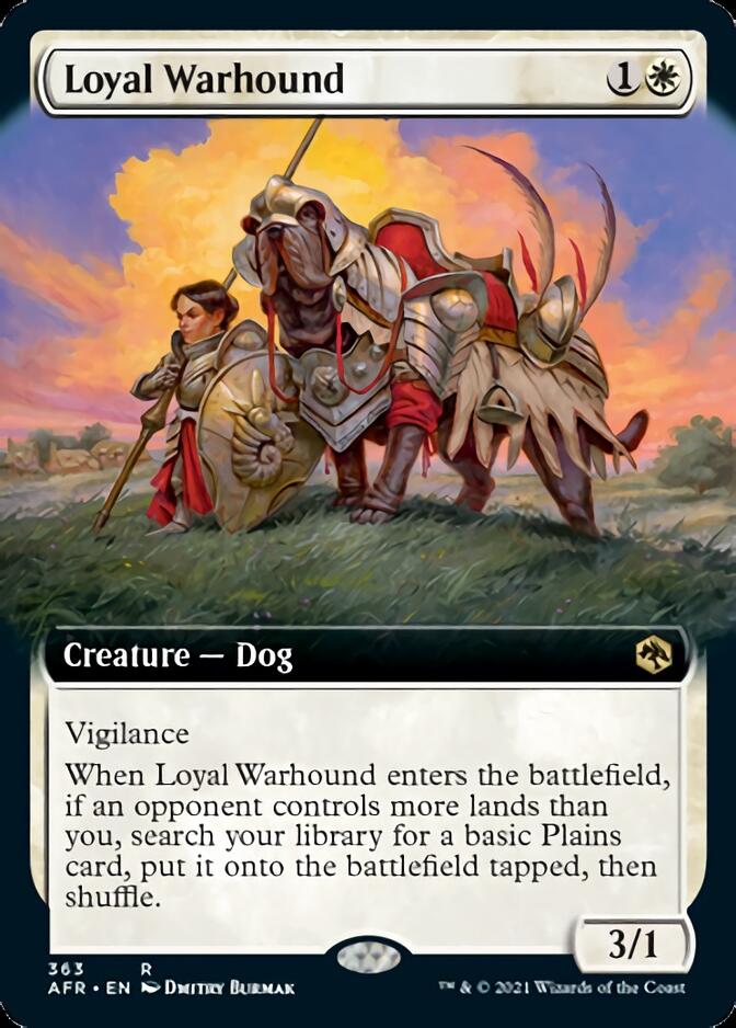 Loyal Warhound (Extended Art) [Dungeons & Dragons: Adventures in the Forgotten Realms] Magic: The Gathering