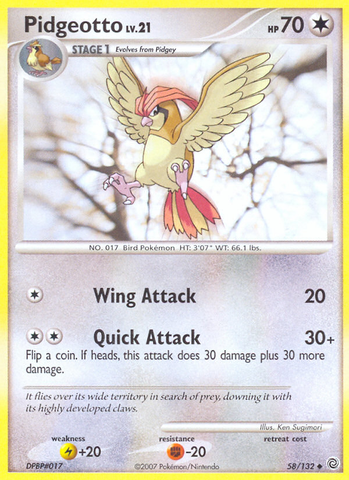 Pidgeotto (58/132) [Diamond & Pearl: Secret Wonders] Pokémon