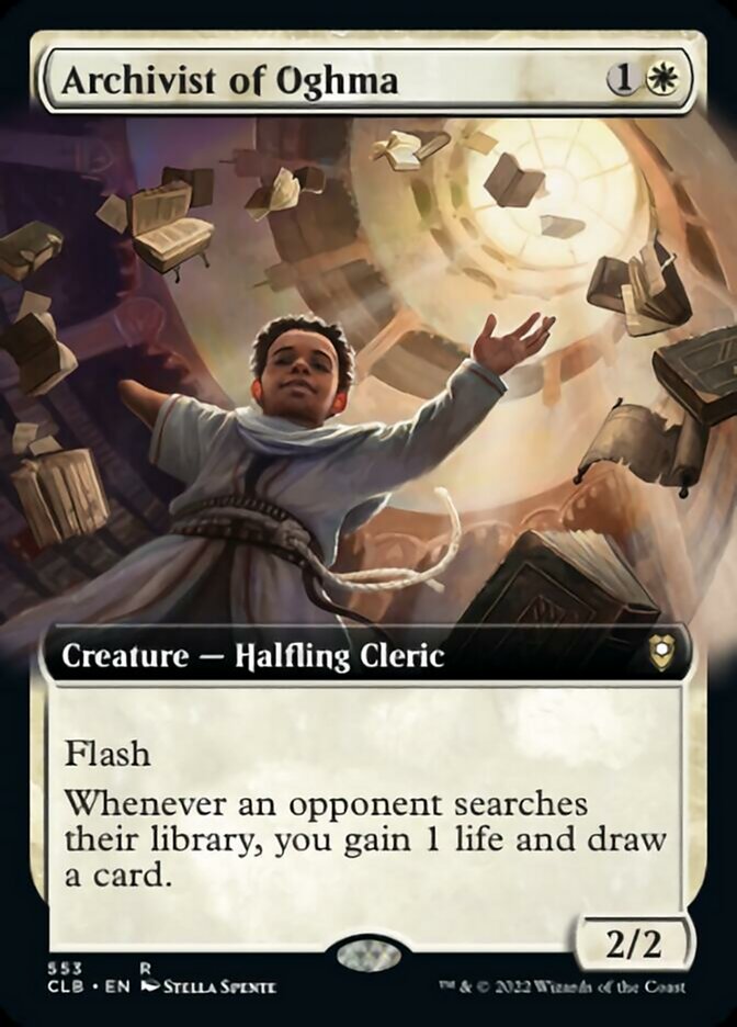 Archivist of Oghma (Extended Art) [Commander Legends: Battle for Baldur's Gate] Magic: The Gathering