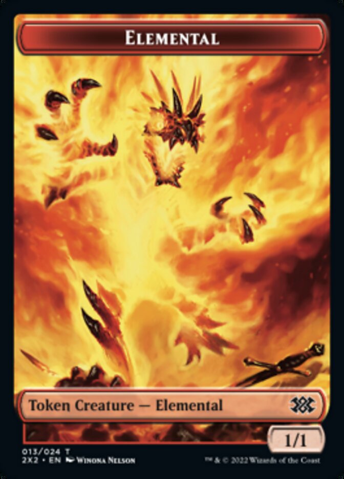 Elemental // Vampire Double-Sided Token [Double Masters 2022 Tokens] Magic: The Gathering