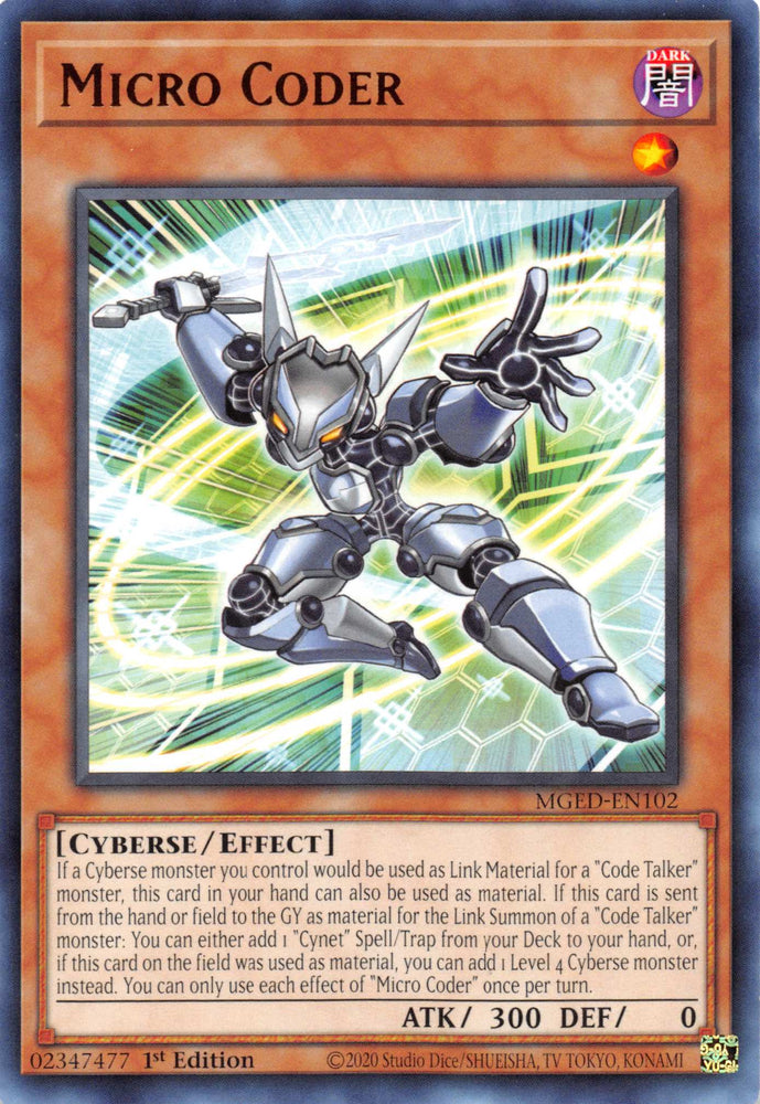 Micro Coder [MGED-EN102] Rare Yu-Gi-Oh!