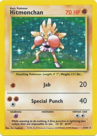 Hitmonchan (7/102) [Base Set Unlimited] Pokémon