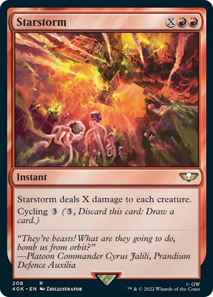 Starstorm (Surge Foil) [Warhammer 40,000] Magic: The Gathering