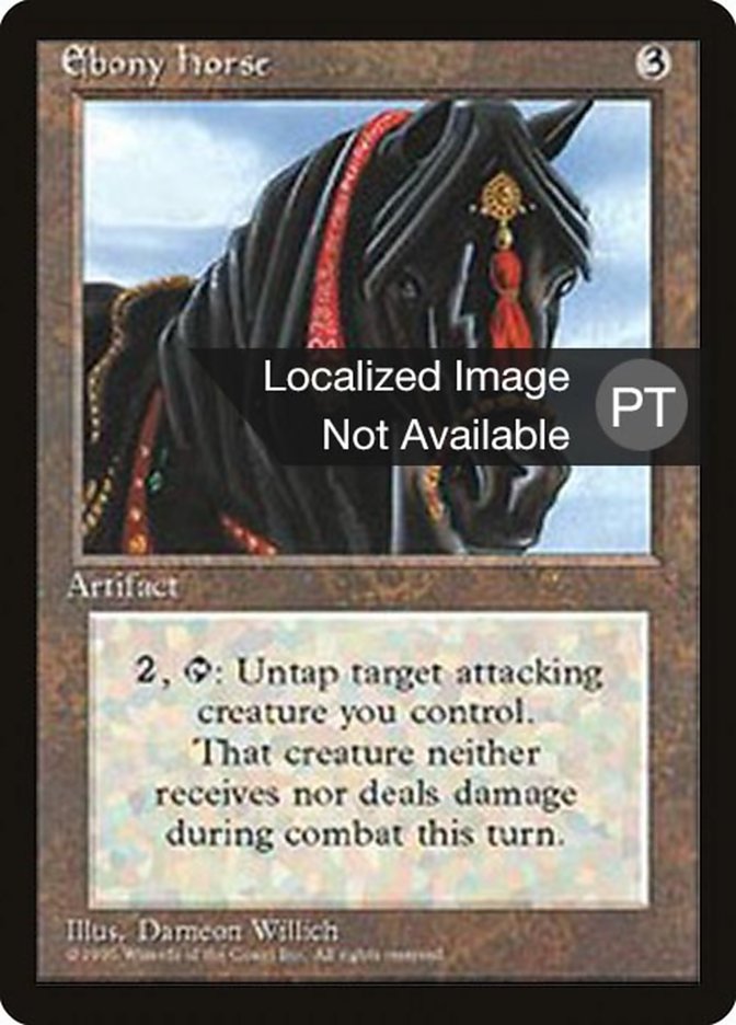 Ebony Horse [Fourth Edition (Foreign Black Border)] Magic: The Gathering