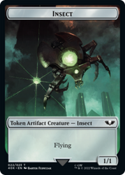 Necron Warrior // Insect Double-Sided Token [Warhammer 40,000 Tokens] Magic: The Gathering