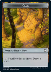 Clue // Goblin Double-Sided Token [Dungeons & Dragons: Adventures in the Forgotten Realms Commander Tokens] Magic: The Gathering