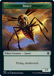 Insect // Human Warrior Double-Sided Token [Starter Commander Decks] Magic: The Gathering