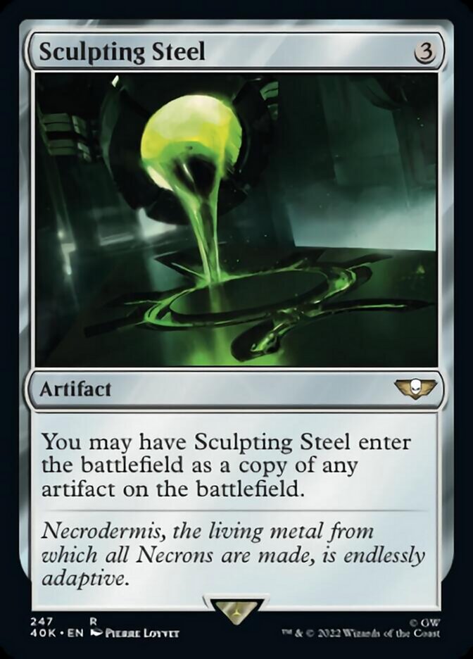 Sculpting Steel (Surge Foil) [Warhammer 40,000] Magic: The Gathering